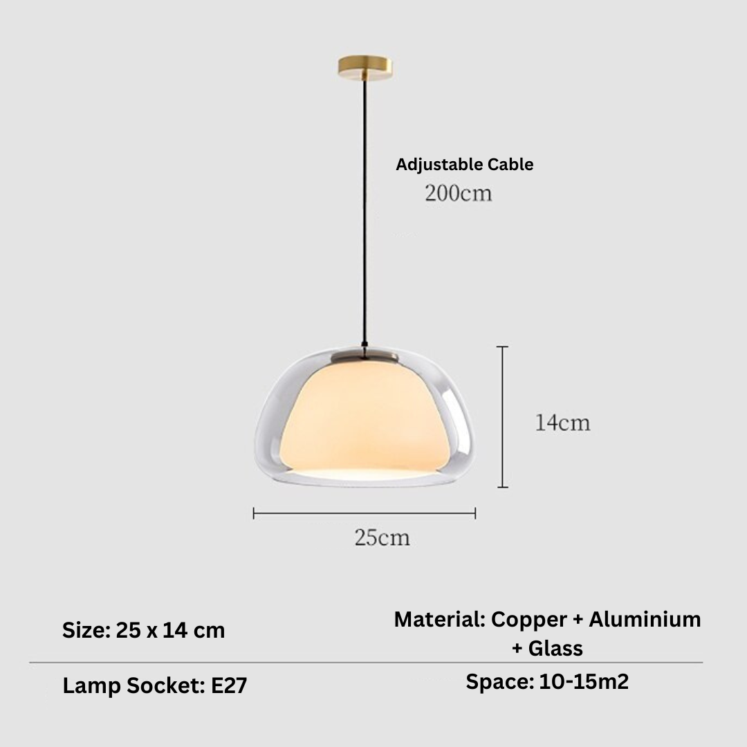 Amba - Jelly Globe Pendant Light Modern Pendant Light Dome Pendant Light  BO-HA Clear 39 cm