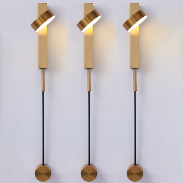 Emelie - Gold Wall Lamp with Dimmer Switch  BO-HA Gold Three Sconces