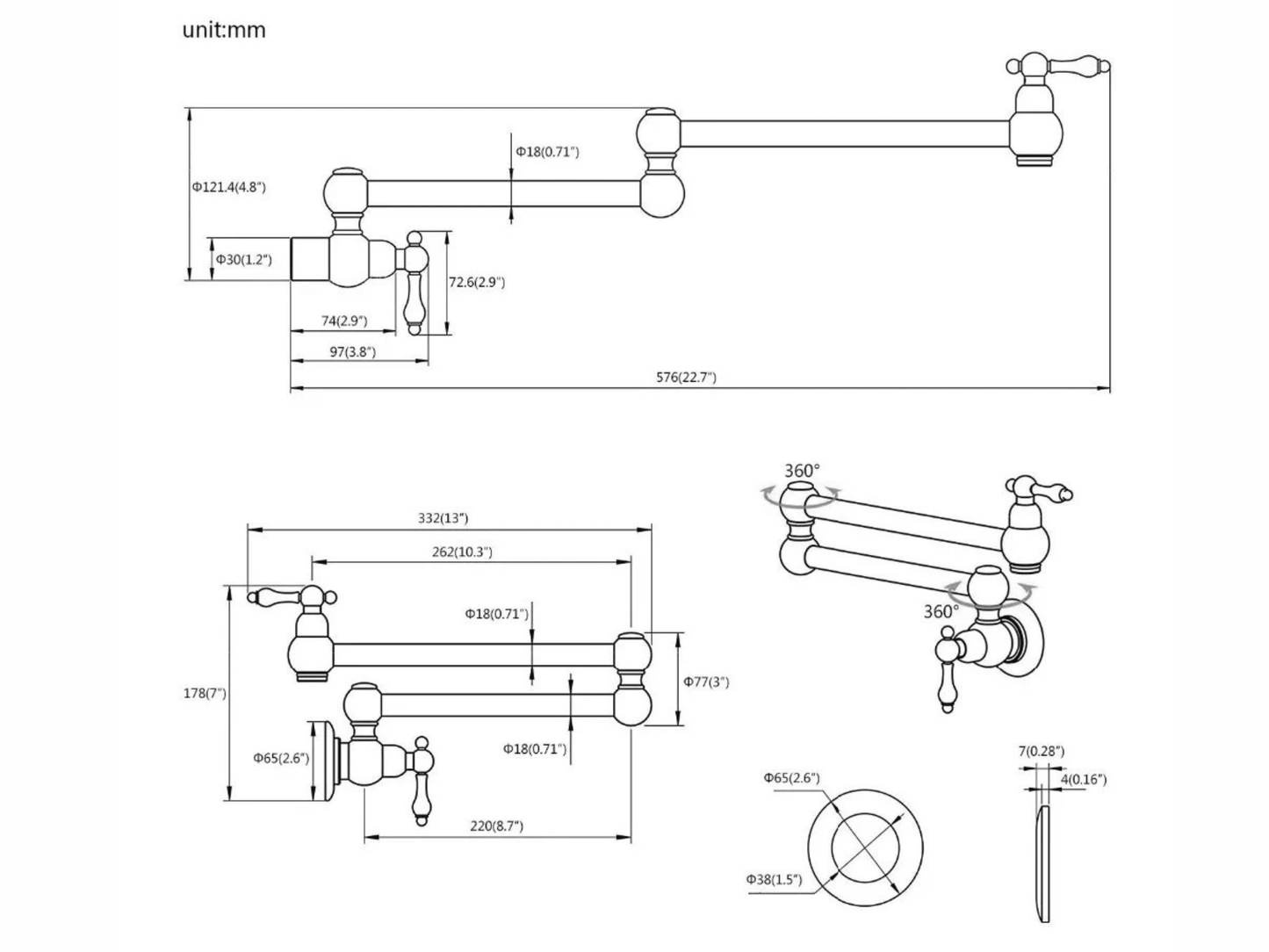 Savea - Pot Filler Faucet