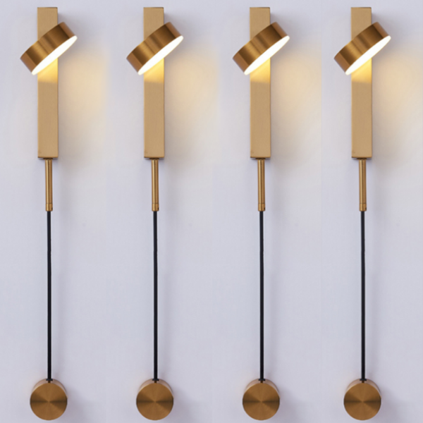 Emelie - Gold Wall Lamp with Dimmer Switch  BO-HA Gold Four Sconces