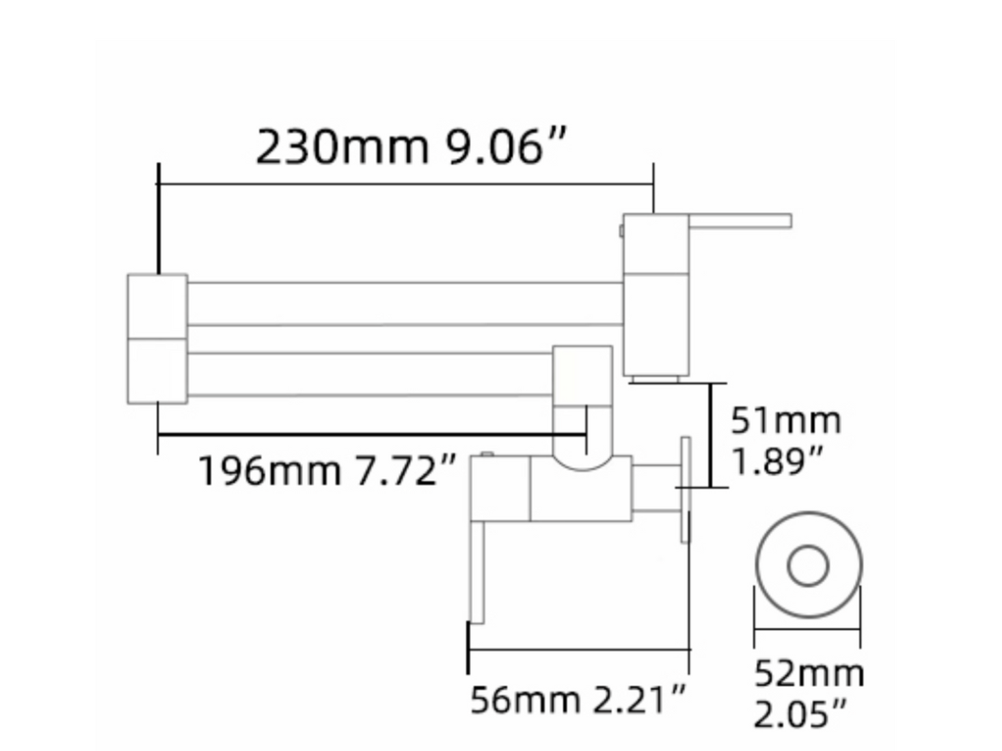 Saime - Modern Pot Filler Faucet