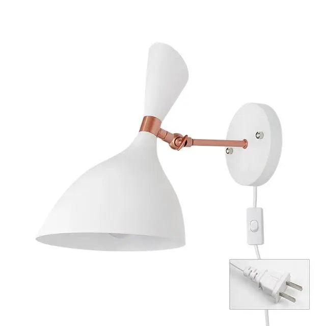 Adelborg - Nordic Plug in Wall Sconce  BO-HA White (US Plug)