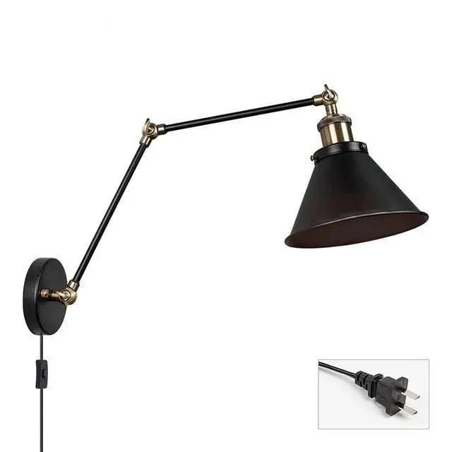 Alaine - Industrial Plug In Wall Sconce  BO-HA US Plug