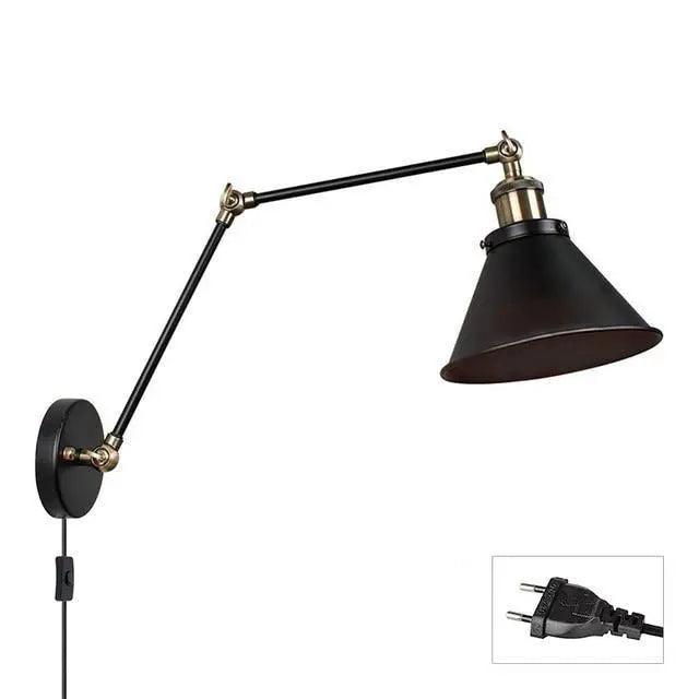 Alaine - Industrial Plug In Wall Sconce  BO-HA EU Plug