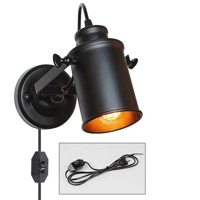 Aleah - Industrial Plug In Wall Sconce  BO-HA Dimming Switch EU Plug