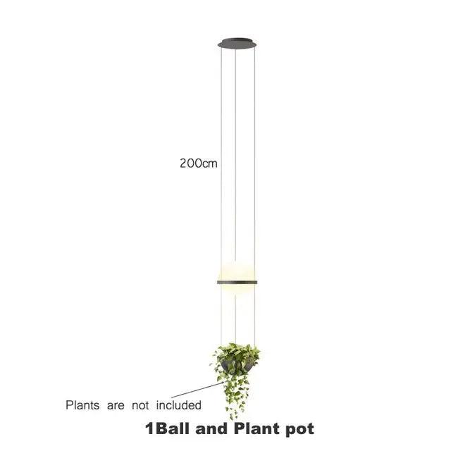 Alva - Planter Light Pendant Chandelier  BO-HA 1 Ball 1 Pot