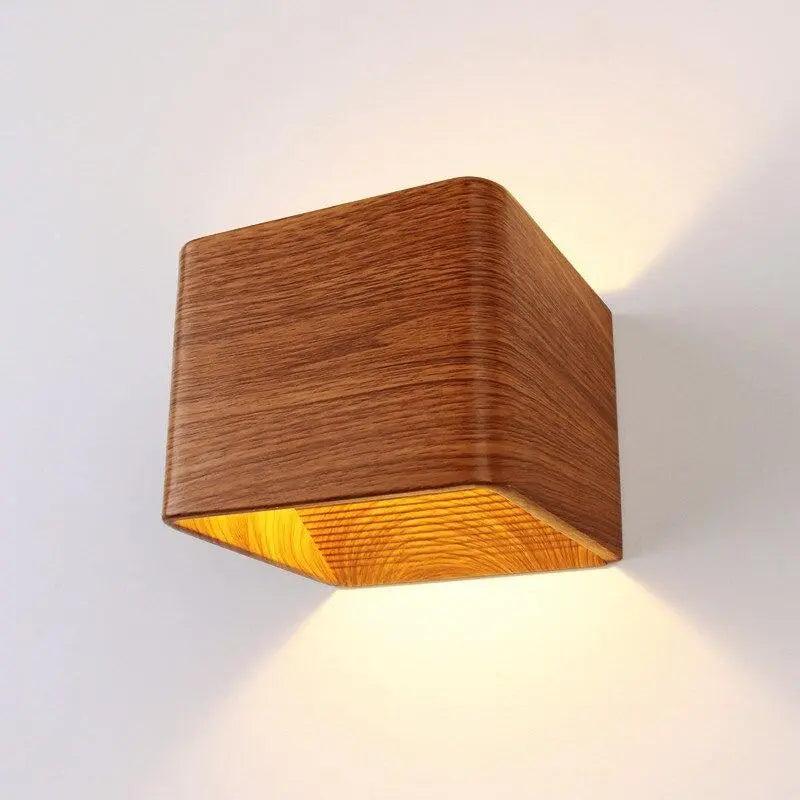 Arle - Nordic Faux Wooden Wall Lights For Bedroom