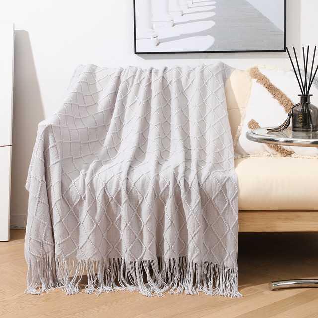 Baril - Monarch Knit Blanket  BO-HA Grey