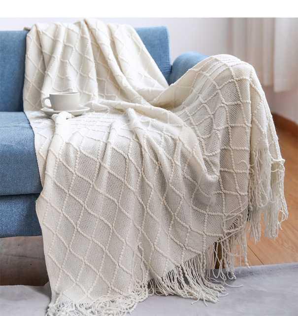 Baril - Monarch Knit Blanket  BO-HA Beige