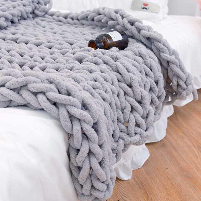 Benedikte - Chunky Knit Weighted Blanket  BO-HA Gray Small