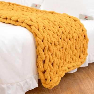 Benedikte - Chunky Knit Weighted Blanket  BO-HA Yellow Small