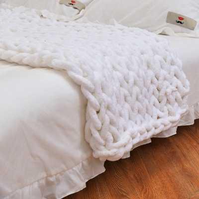 Benedikte - Chunky Knit Weighted Blanket  BO-HA White Small