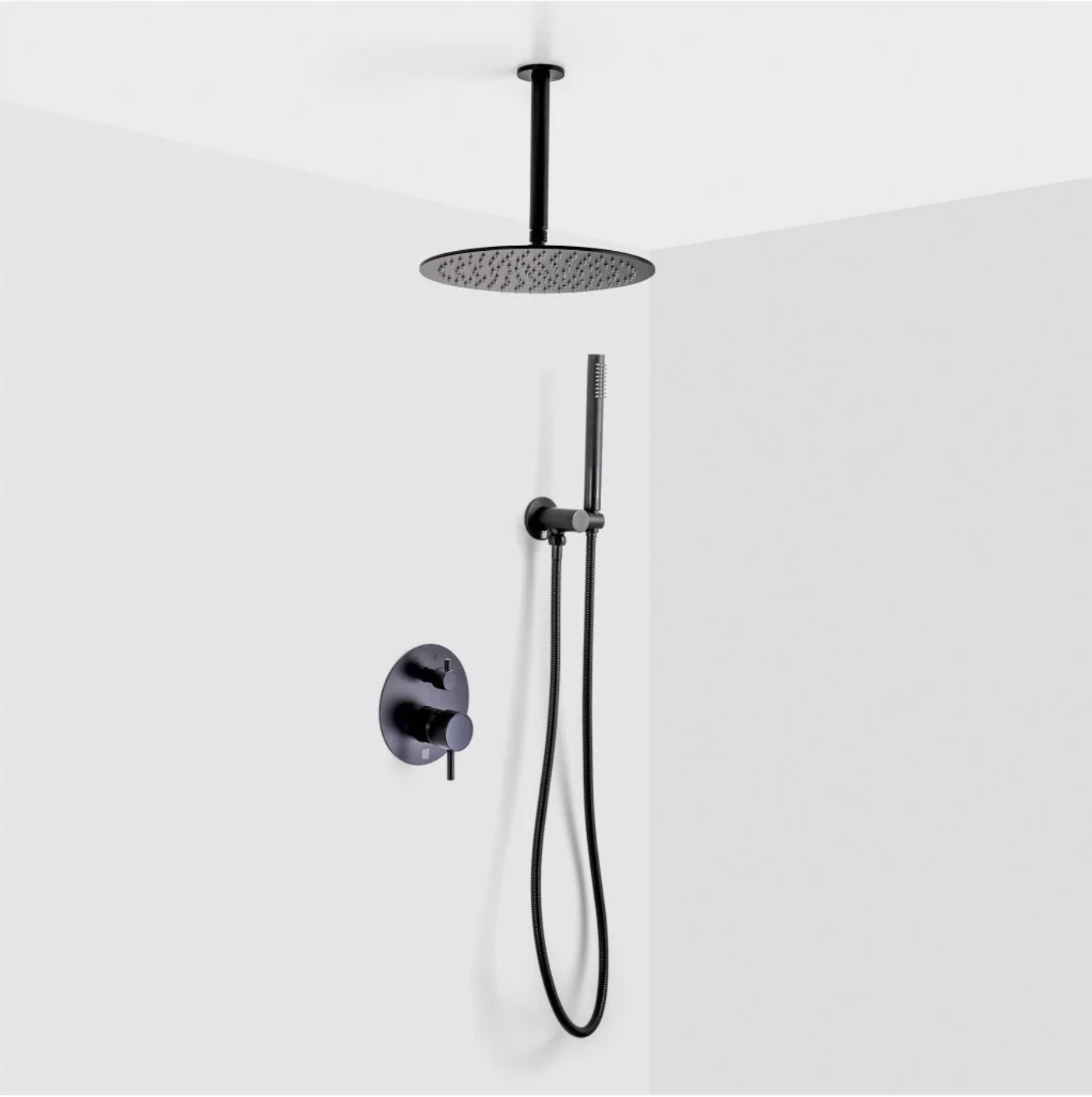 Sanna - Wall Mounted Bathroom Shower Set  BO-HA Matte Black 8 inch