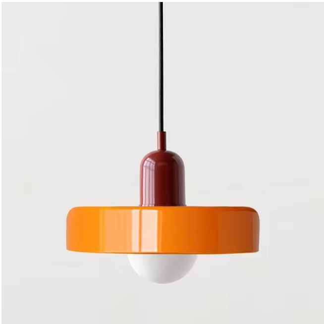 Kalle - Glass Pendant Light Bauhaus Furniture  BO-HA Red & Orange