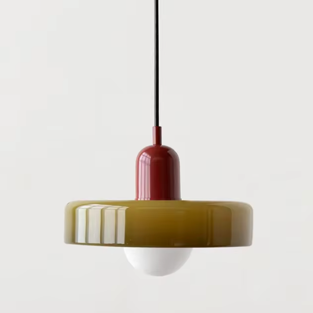 Kalle - Glass Pendant Light Bauhaus Furniture  BO-HA Red & Green