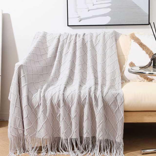 Bríet - Nordic Knit Blanket  BO-HA Grey Small