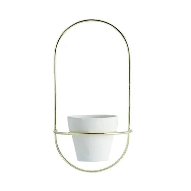 Elin - Nordic Flower Pot  BO-HA White / Gold