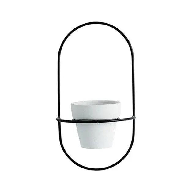 Elin - Nordic Flower Pot  BO-HA White / Black