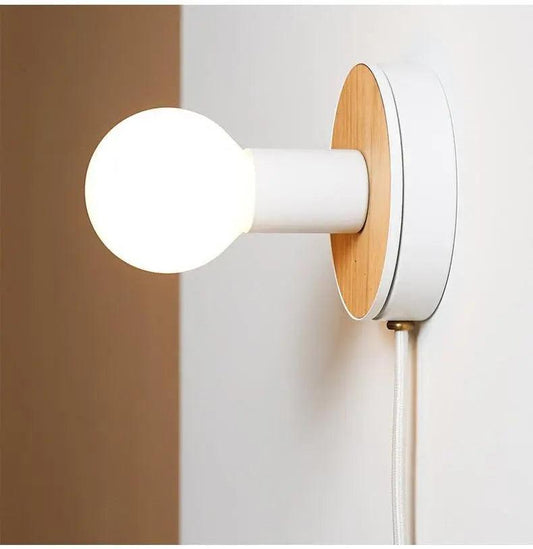 Ella - Wood Plug in Wall Sconce