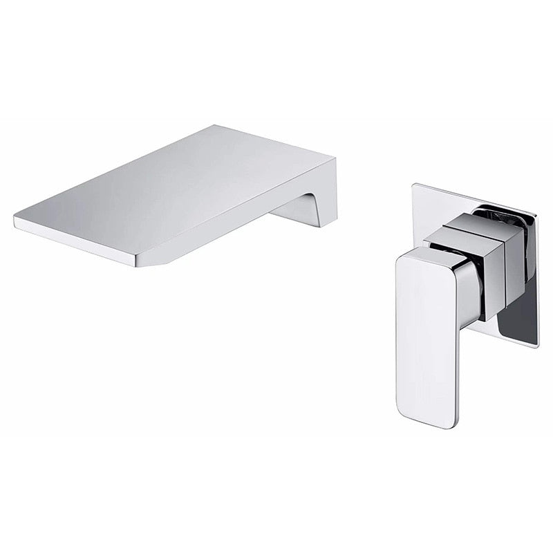 Kelsye - Modern Wall Mount Waterfall Bathroom Faucet