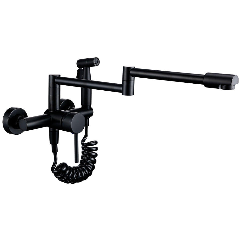 Savena - Modern Kitchen Pot Filler Faucet Kitchen Faucet with Sprayer  BO-HA Matt Black