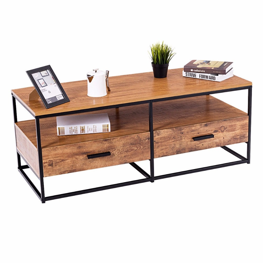 Helmi - Wood Coffee Table with Storage