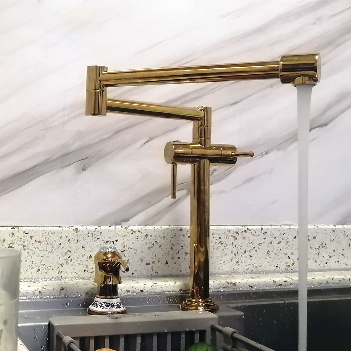 Savina - Deck Mounted Pot Filler Faucet  BO-HA Golden