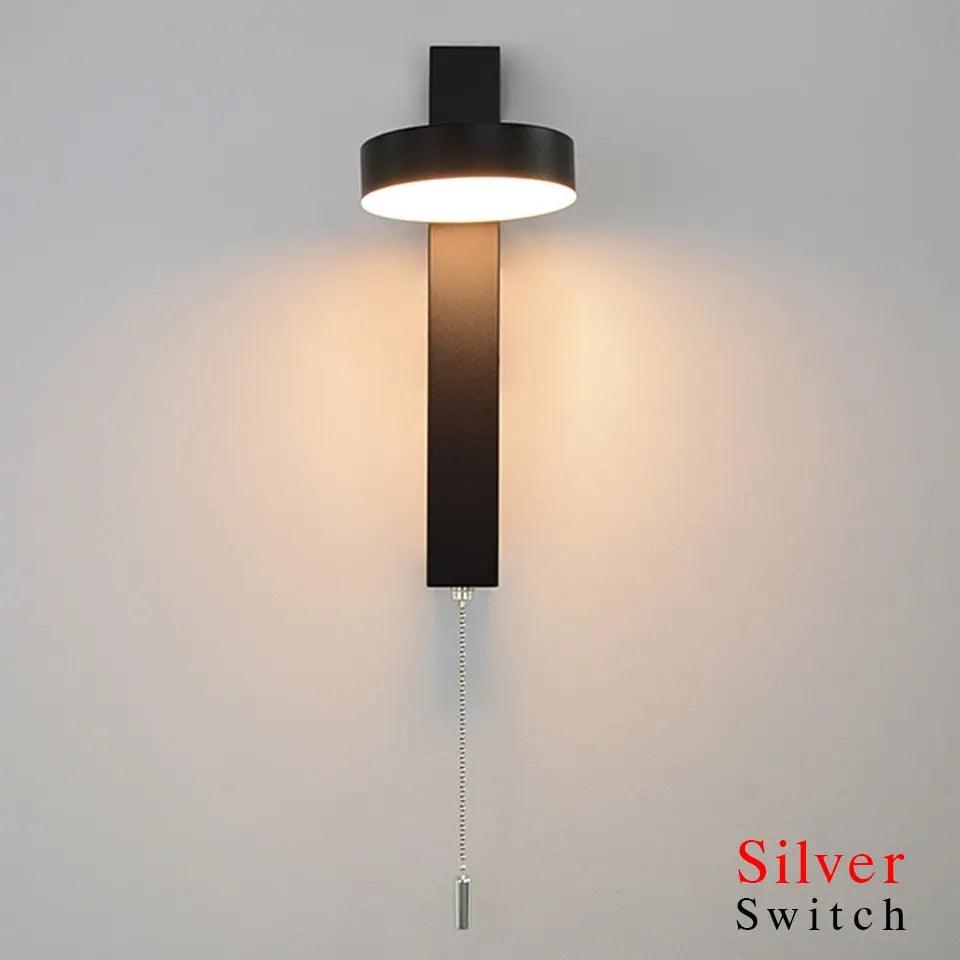 Lif - 350° Modern Wall Sconces  BO-HA Black with Silver Switch Warm White (2700-3500K)