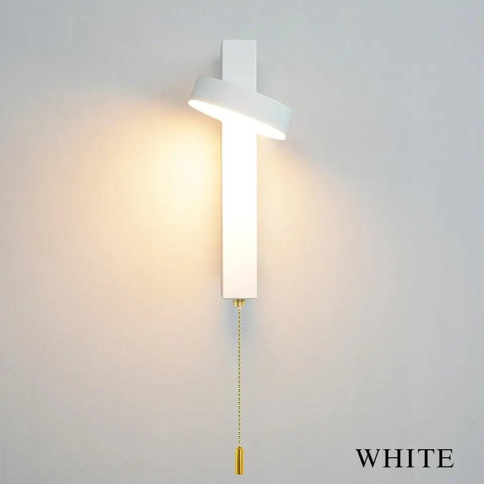 Lif - 350° Modern Wall Sconces  BO-HA White with Gold Switch Warm White (2700-3500K)