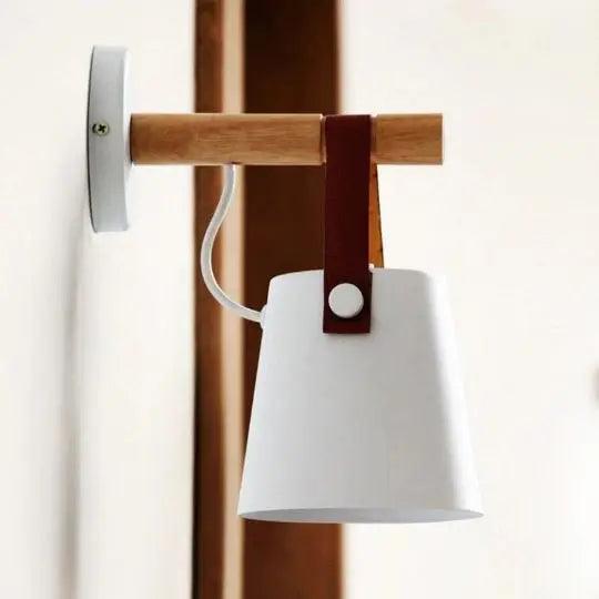 Marit - Nordic Wooden Wall Lights for Bedroom  BO-HA White