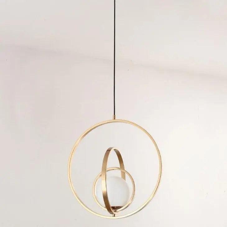 Rota - Rotating Gold Pendant Light  BO-HA 1 Three Rings