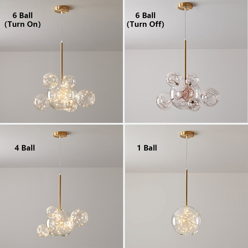 Runa LED Chandelier Glass Pendant Lights