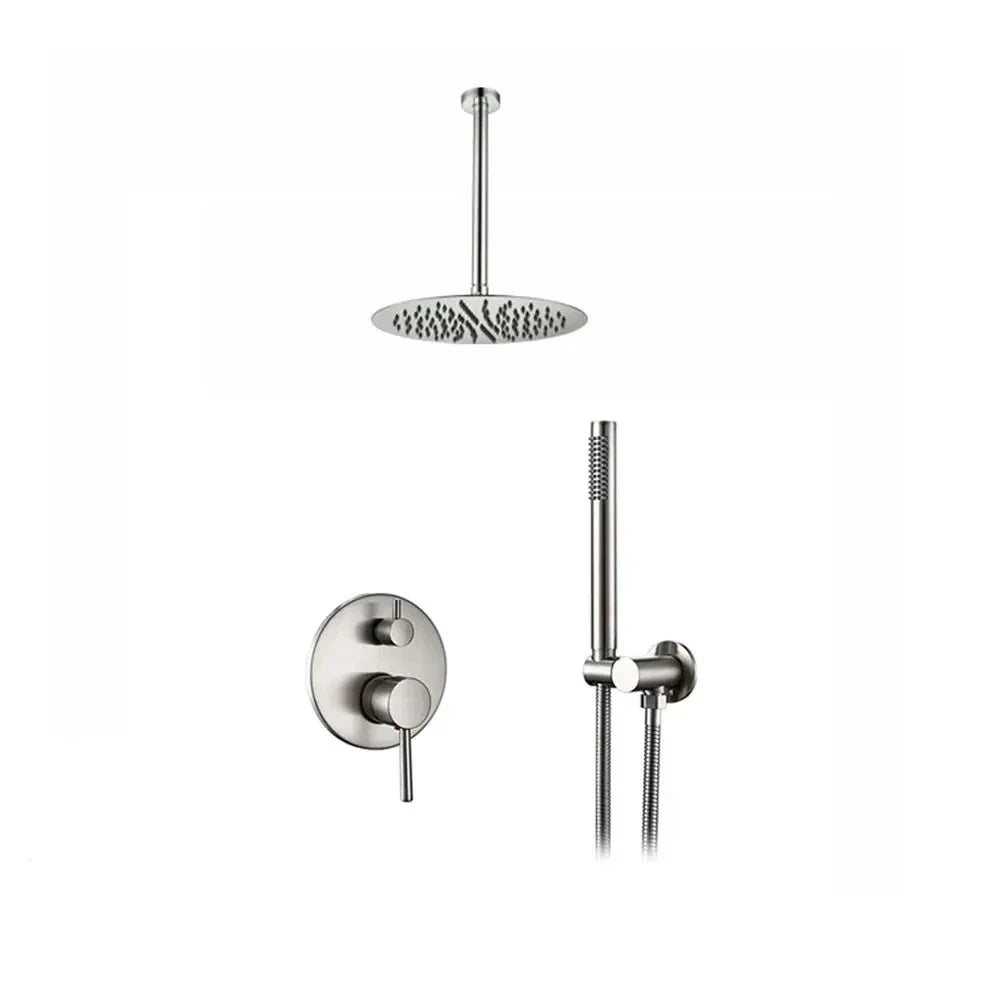 Sanna - Wall Mounted Bathroom Shower Set  BO-HA Brushed Nickel 8 inch