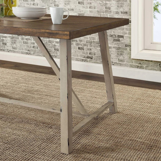 Collin - Modern Wood and Metal Dining Table