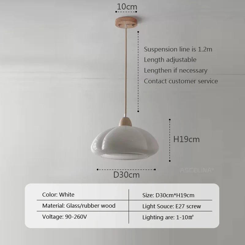 Mie - Glass Pendant Lamps Bauhaus Furniture  BO-HA White