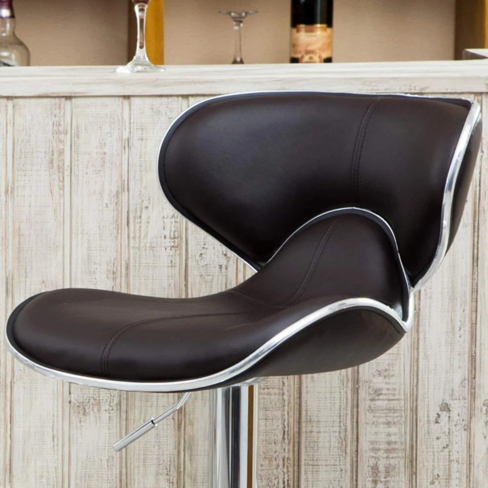 Anker - Bar Stool with Adjustable Height Set of 2 Leather Chair