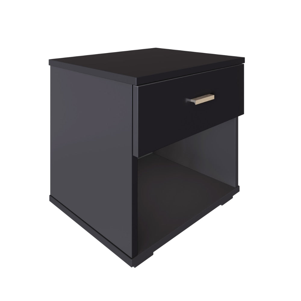 Ulf - Modern Black Nightstand Small Bedside Table