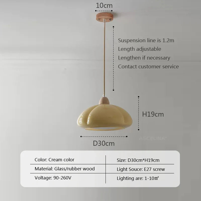 Mie - Glass Pendant Lamps Bauhaus Furniture  BO-HA Cream