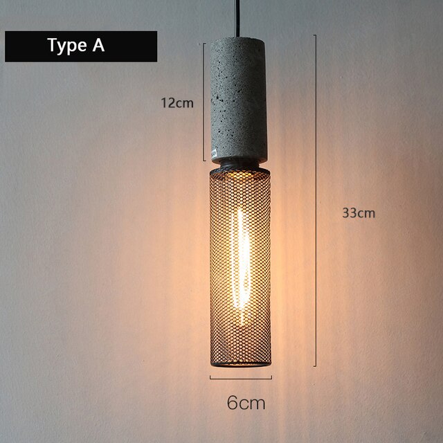 Aslak Loft Cement Pendant Lamp  BO-HA A No Bulb