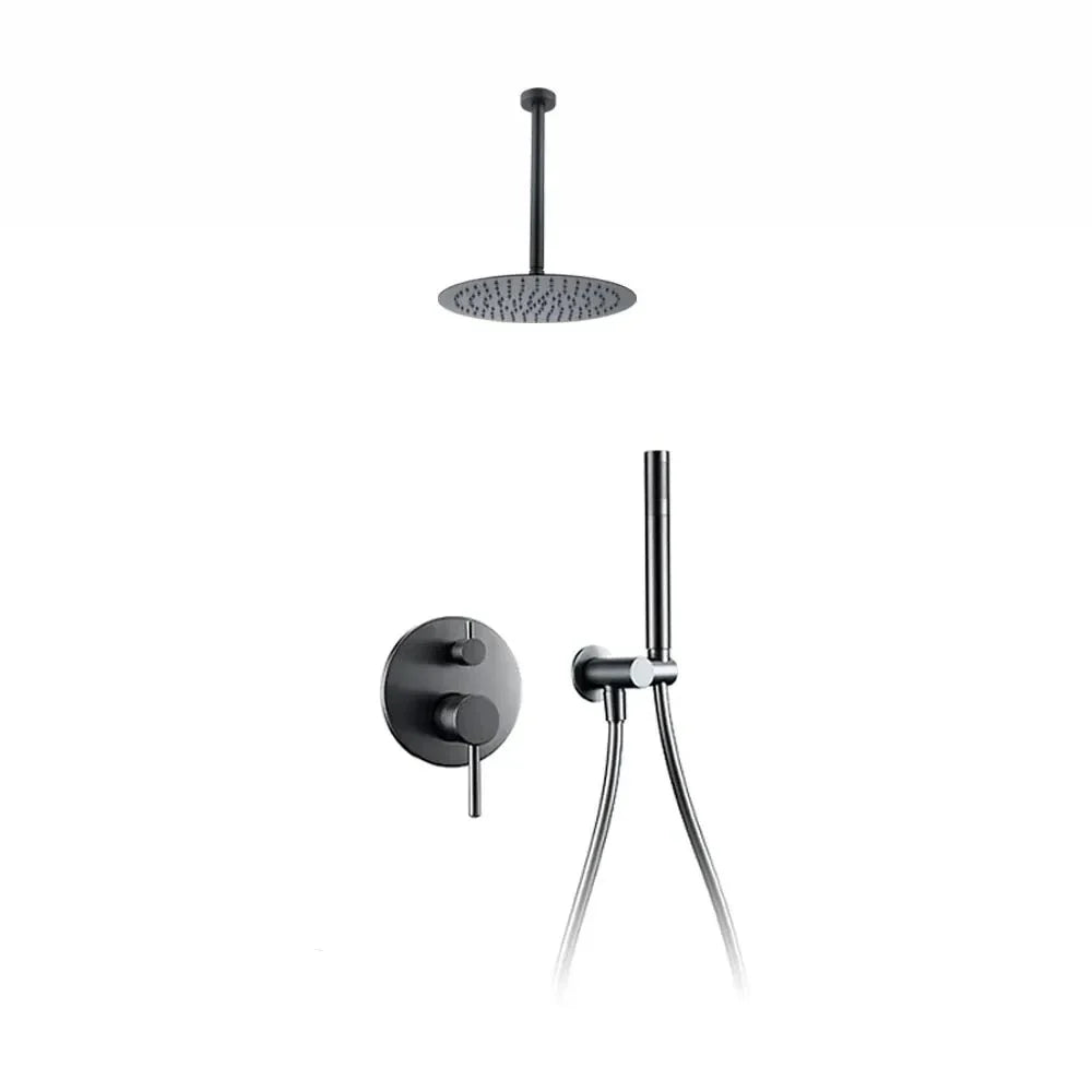 Sanna - Wall Mounted Bathroom Shower Set  BO-HA Gun Metal 8 inch