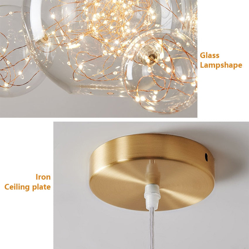 Runa LED Chandelier Glass Pendant Lights