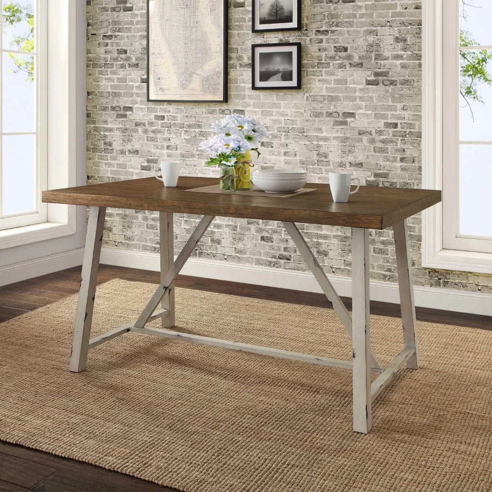 Collin - Modern Wood and Metal Dining Table