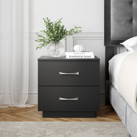 Niklas - Black Nightstand Black Furniture Nightstand Small Bedside Table