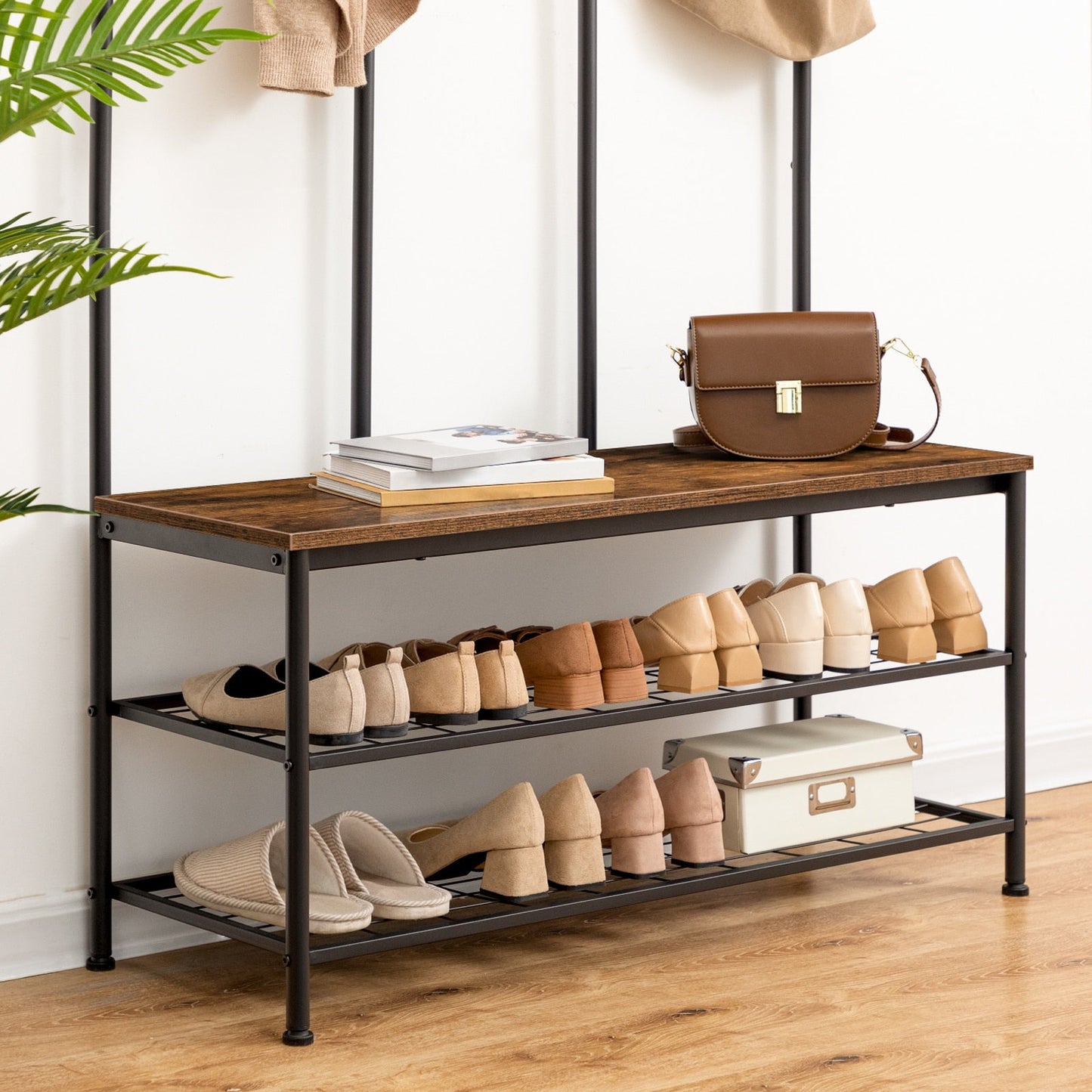 Torgny - Wall Mounted Coat Rack Shoe Rack for Entryway