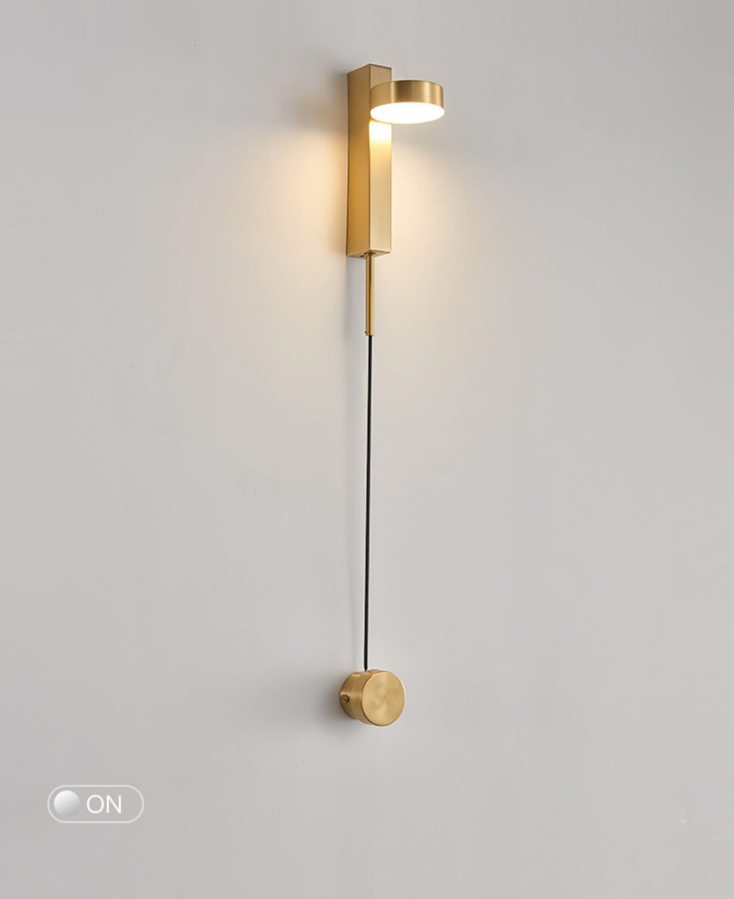 Emelie - Gold Wall Lamp with Dimmer Switch