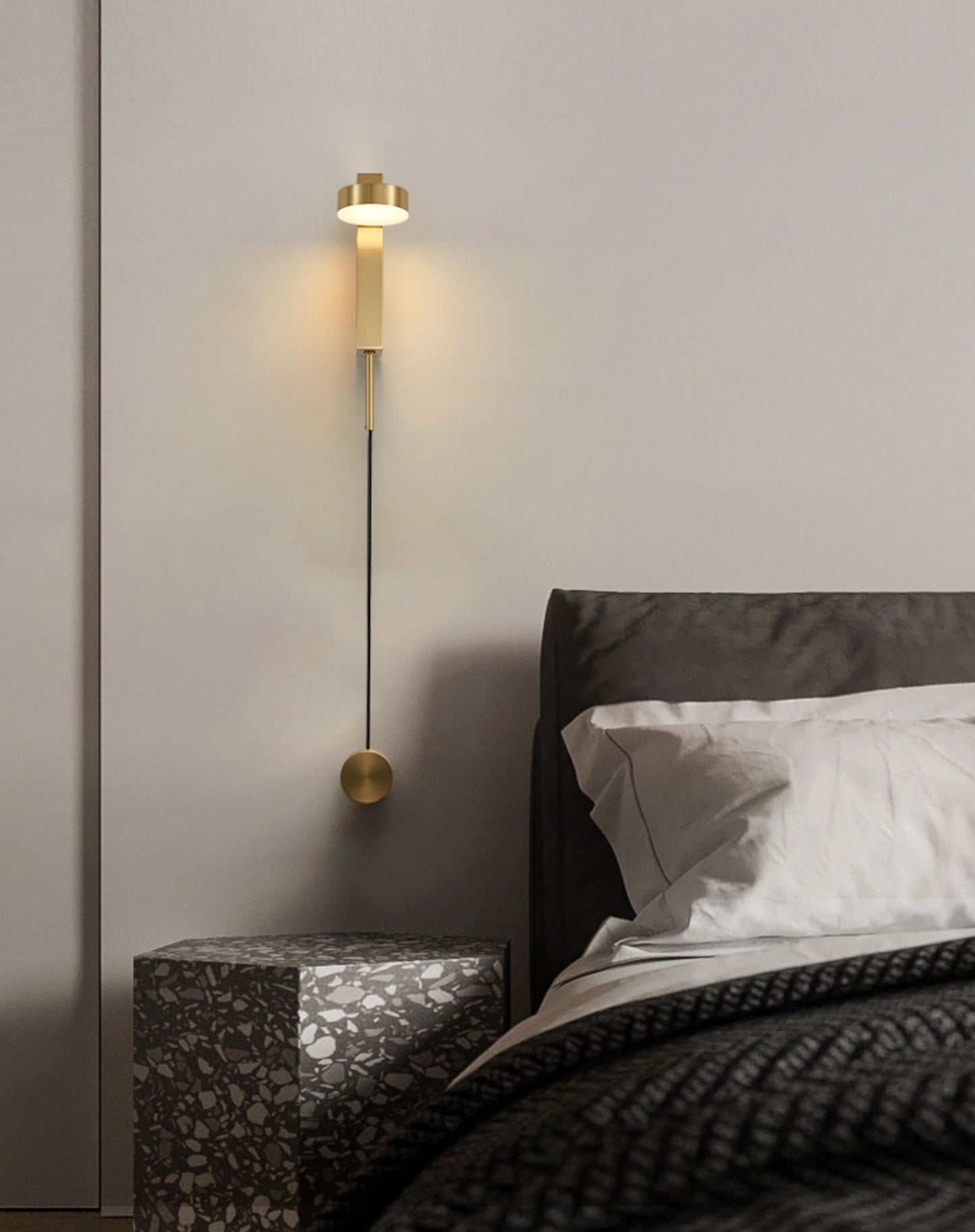 Emelie - Gold Wall Lamp with Dimmer Switch