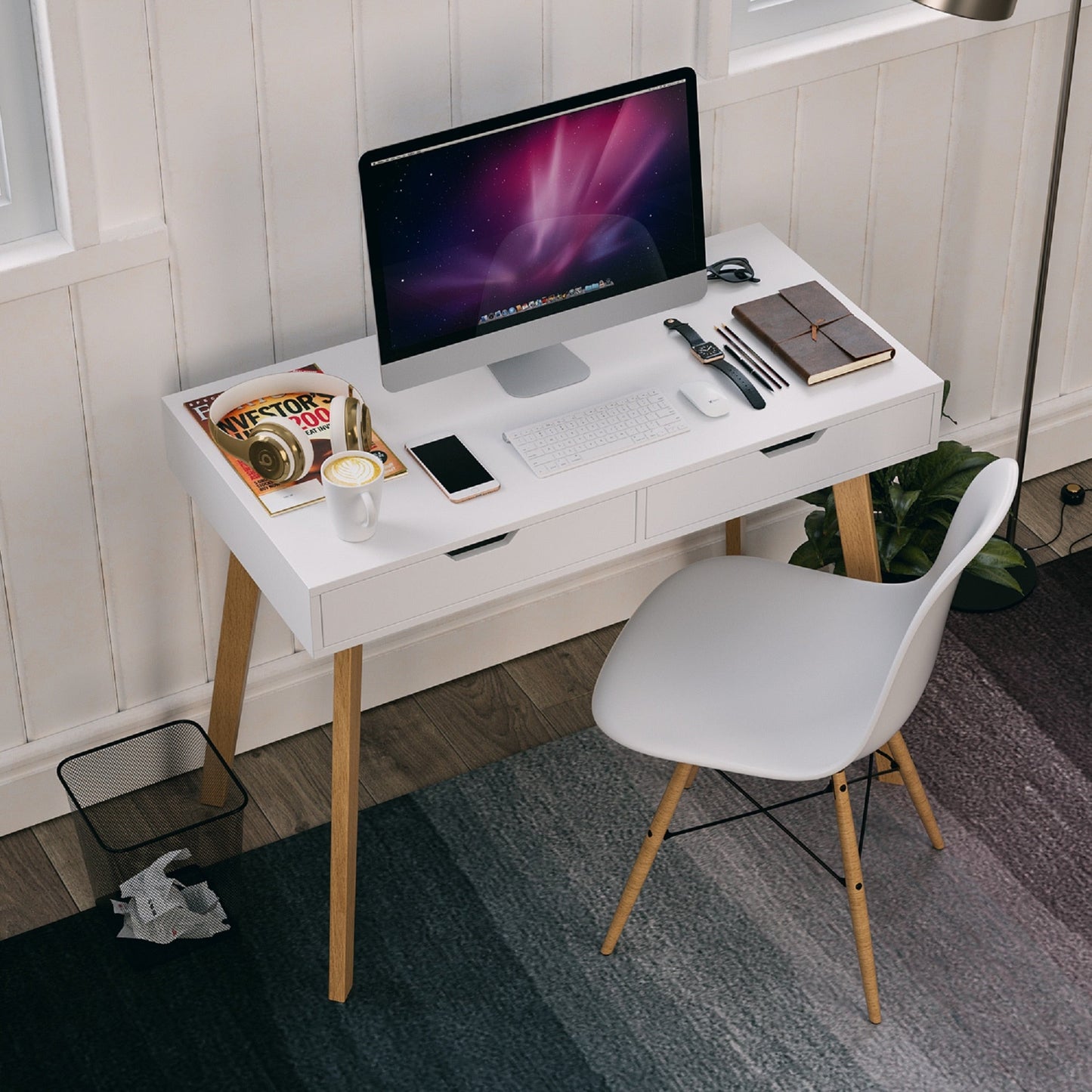 Bjarne -  Writing Computer Desk Simple Study Table Makeup Vanity Table