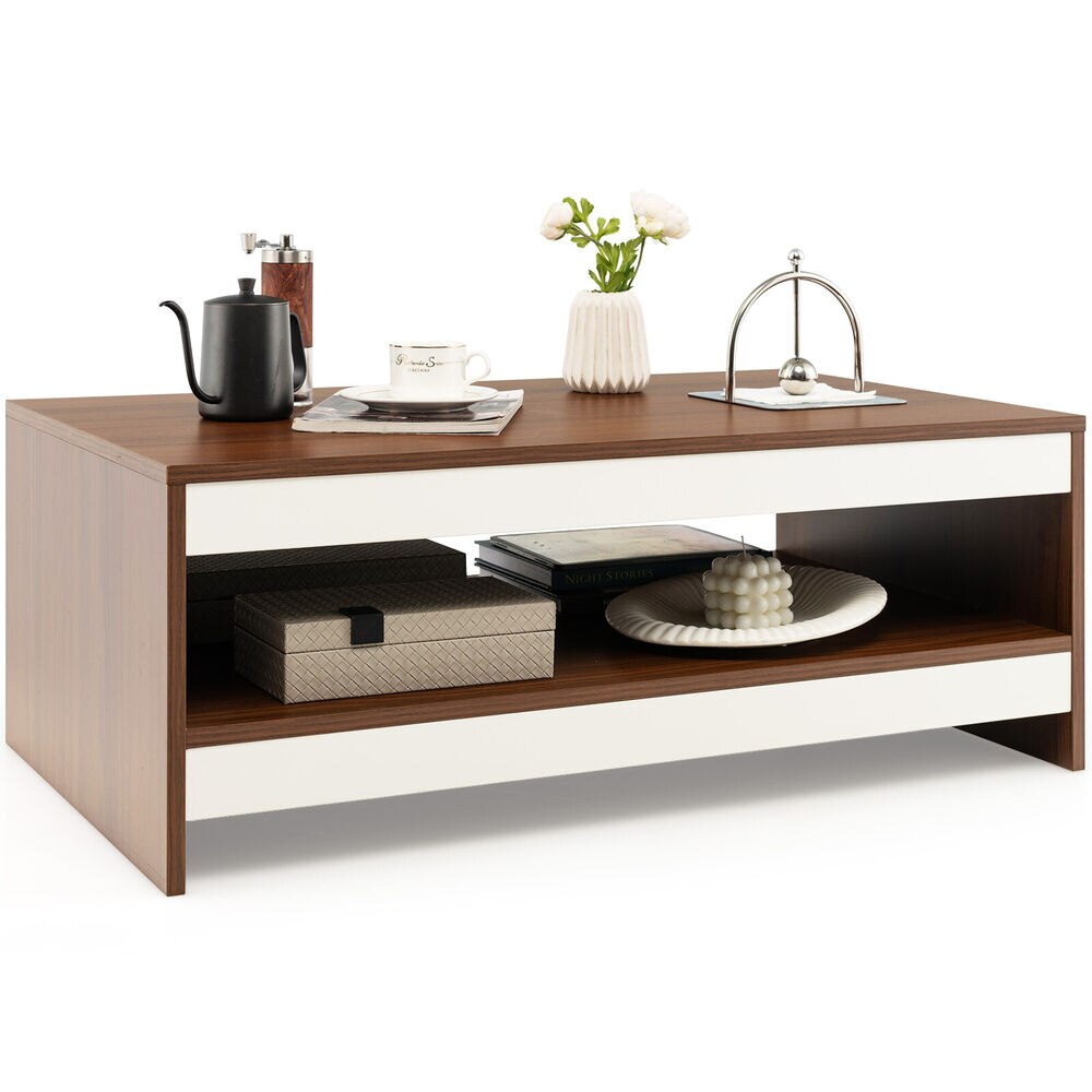 Birger - Wood Coffee Table with Storage  BO-HA Default Title