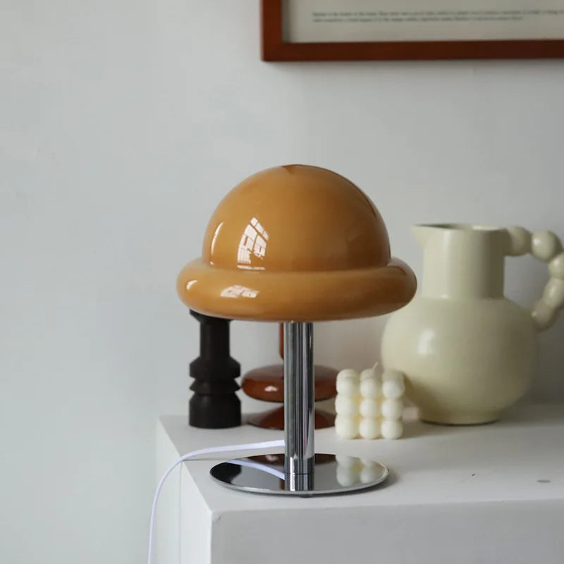 Teodor - Mushroom Table Lamp Mid century Modern Desk Lamp Bauhaus Furniture  BO-HA Brown