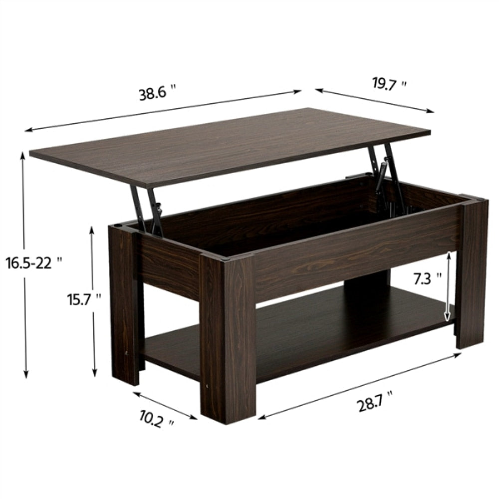 Tindra - Lift Top Coffee Table with Storage Square Coffee Table with Storage